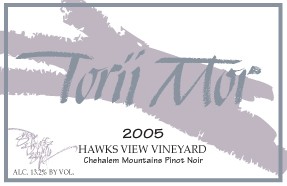 3L - 2005 Hawks View Vineyard Pinot Noir